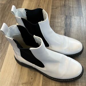 Corkys White and Black Combat Boots